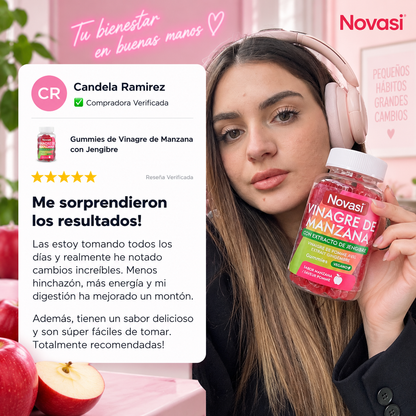Gummies de Vinagre de Manzana. Reduce la Hinchazón y Mejora tu Figura en Pocas Semanas - 1+1 GRATIS